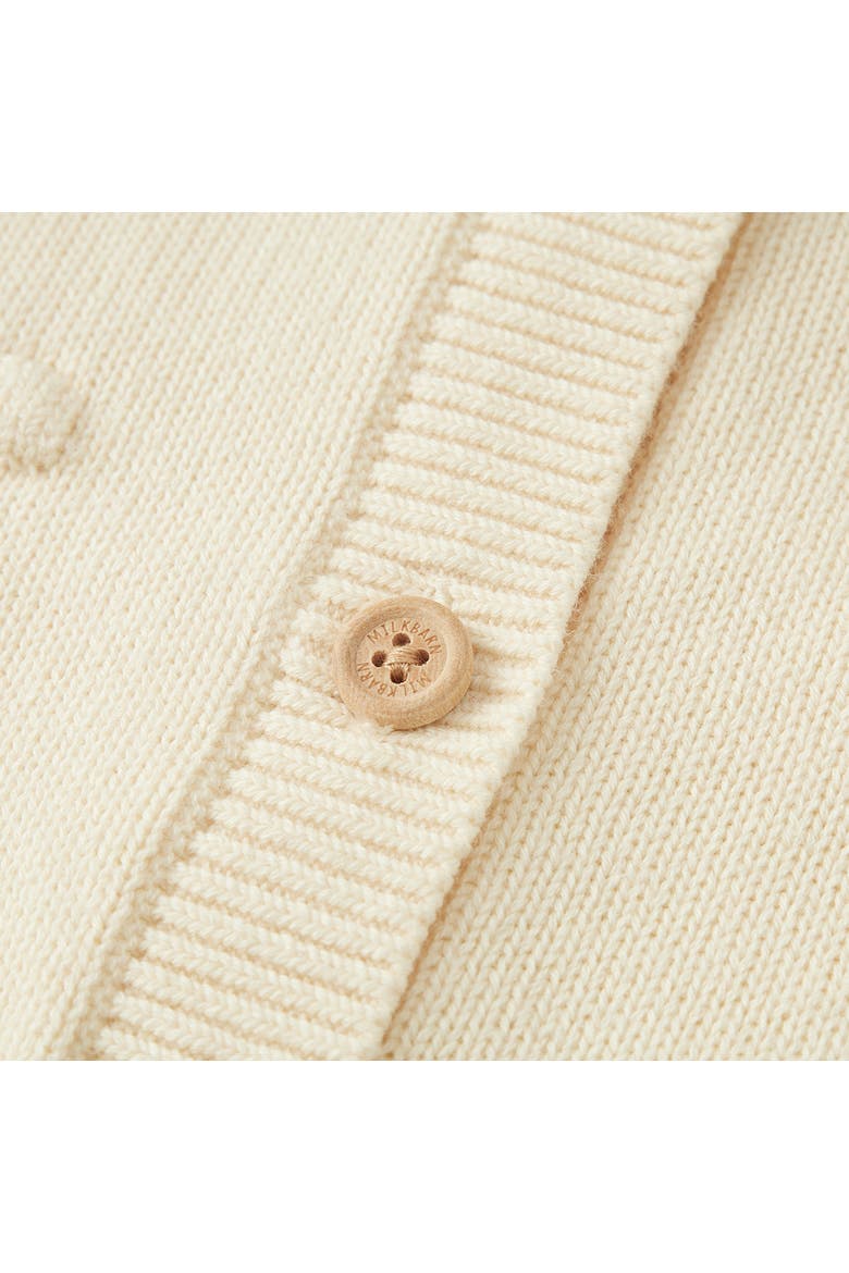 Knit Popcorn Cardigan, Alternate, color, Snow