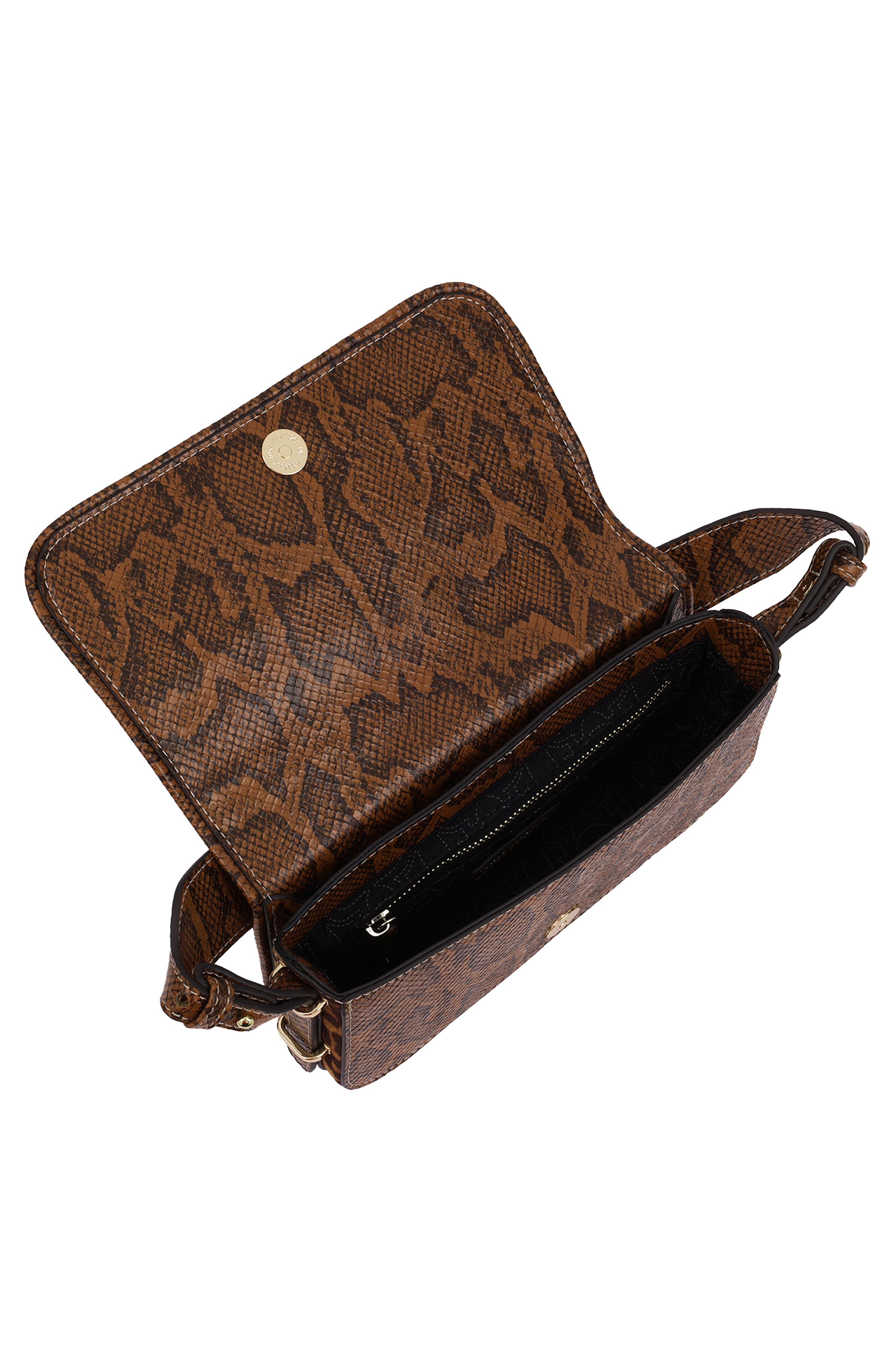 Animal Print Horseshoe Shoulder Bag, Alternate, color, MULTI