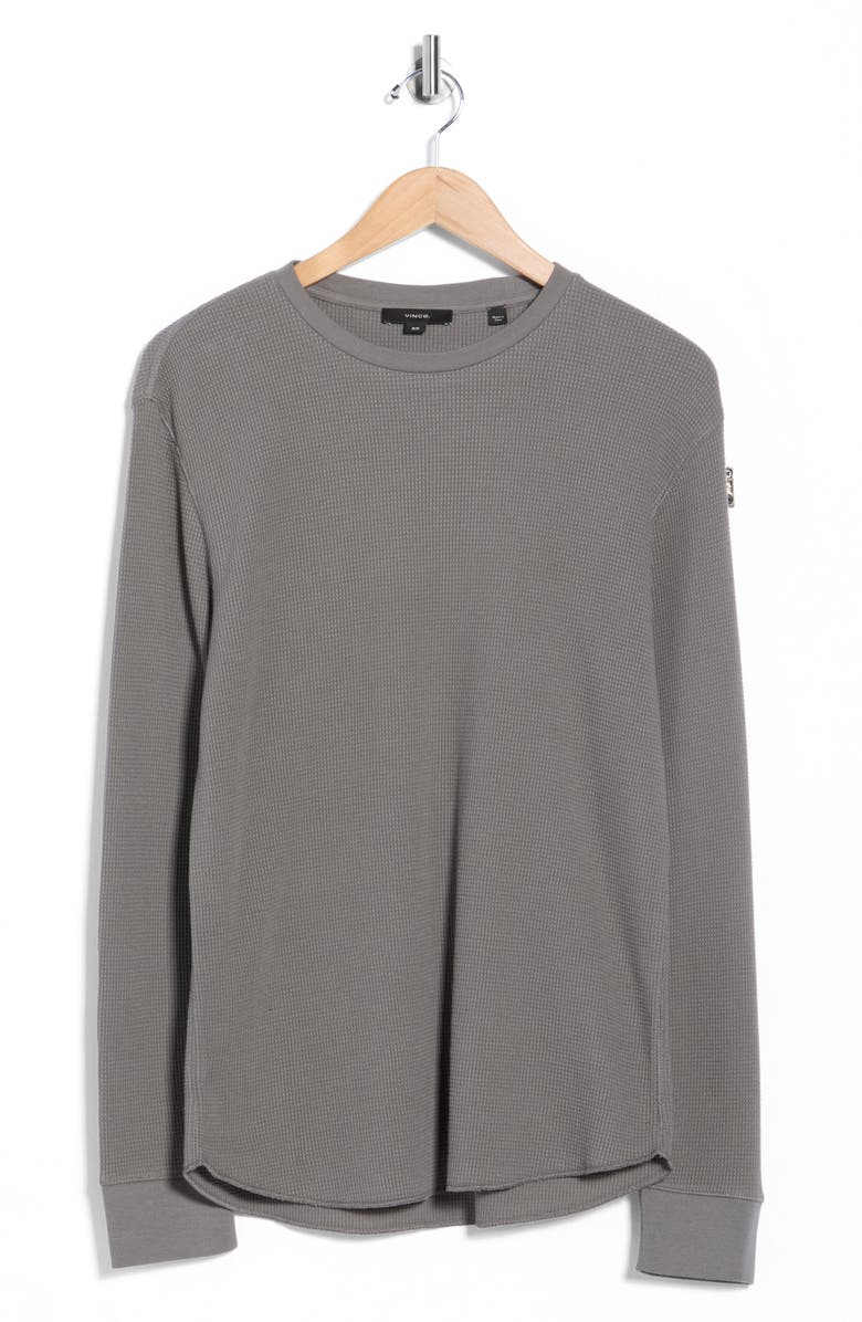 Vince Crewneck Long Sleeve Thermal T-Shirt, Main, color, Rain Cloud