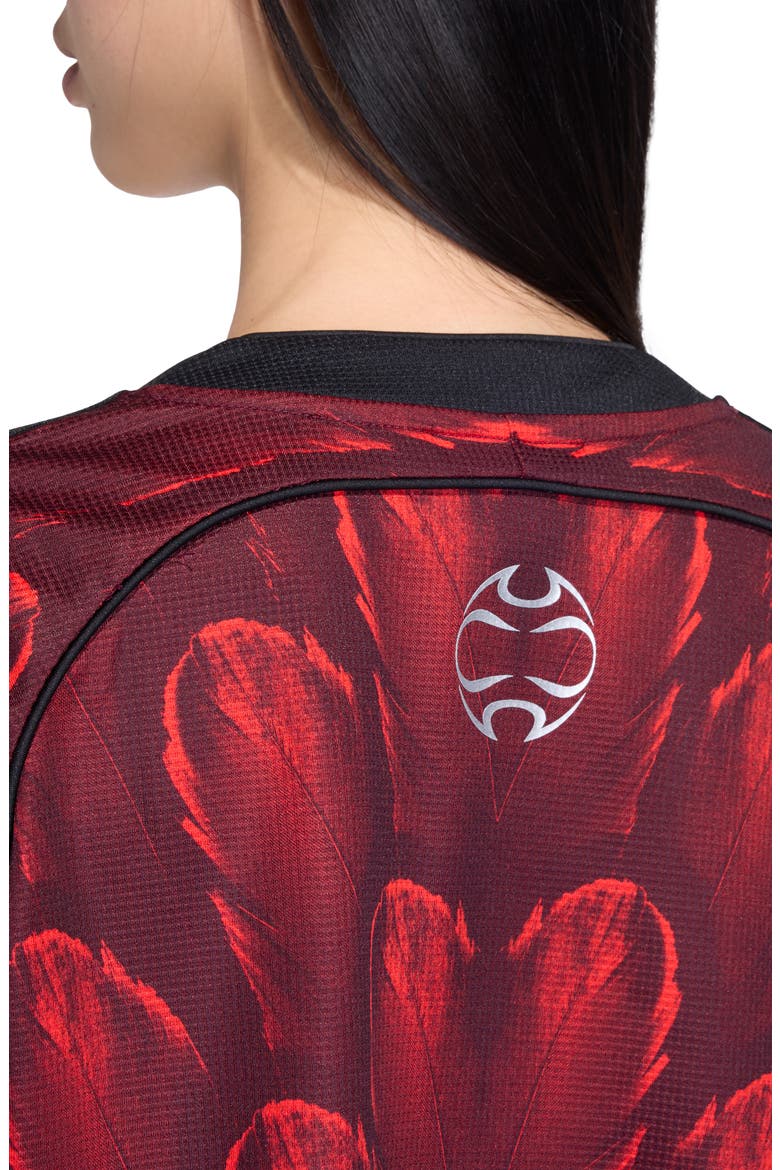 F50 Print Crop Jersey, Alternate, color, RED/ BLACK/