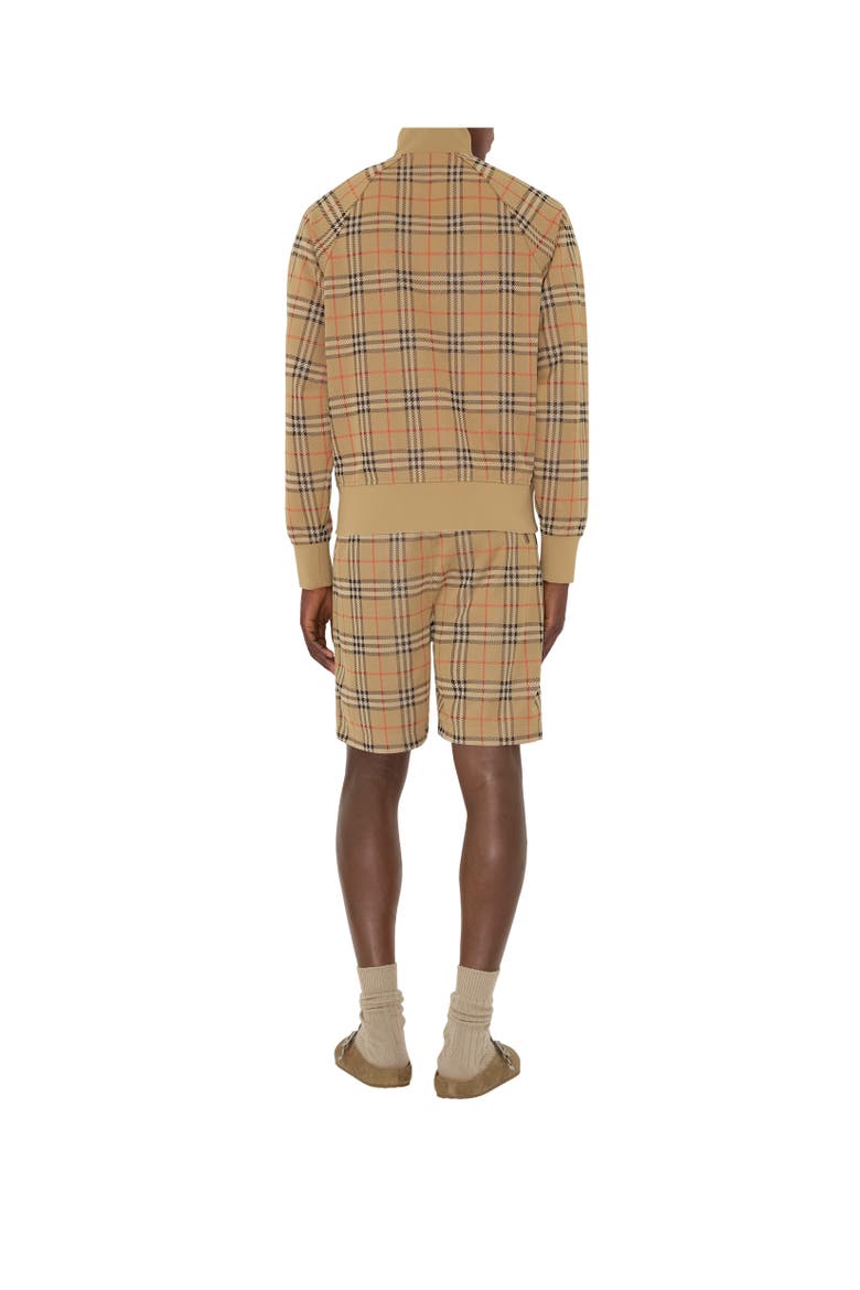Check Jersey Shorts, Alternate, color, Sand beige