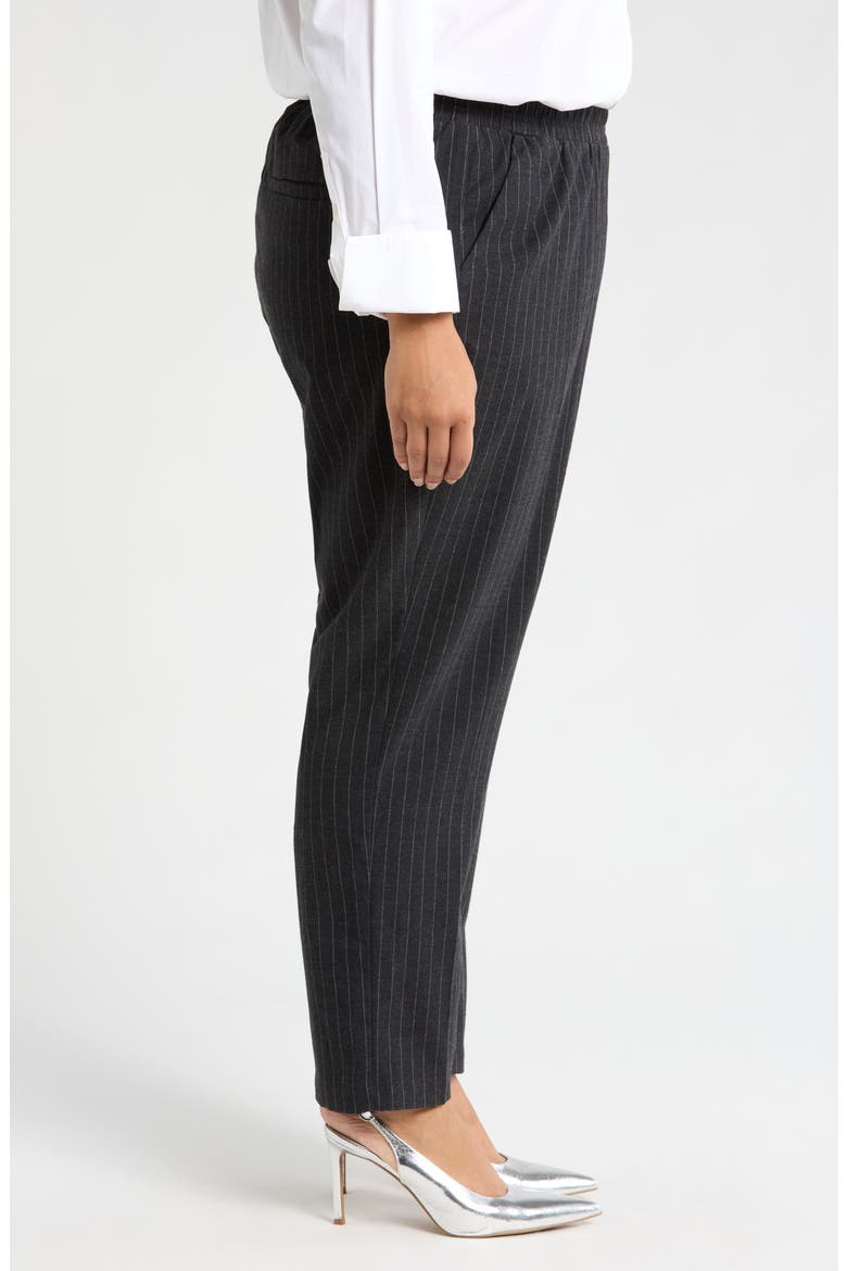 The Pinstripe High Waist Pants, Alternate, color, GRAPHITE