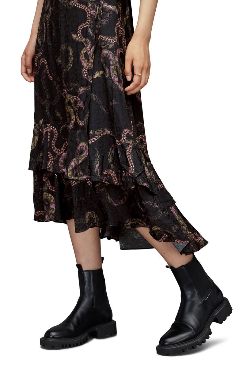 AllSaints Delana Tempest Wrap Dress, Alternate, color, 