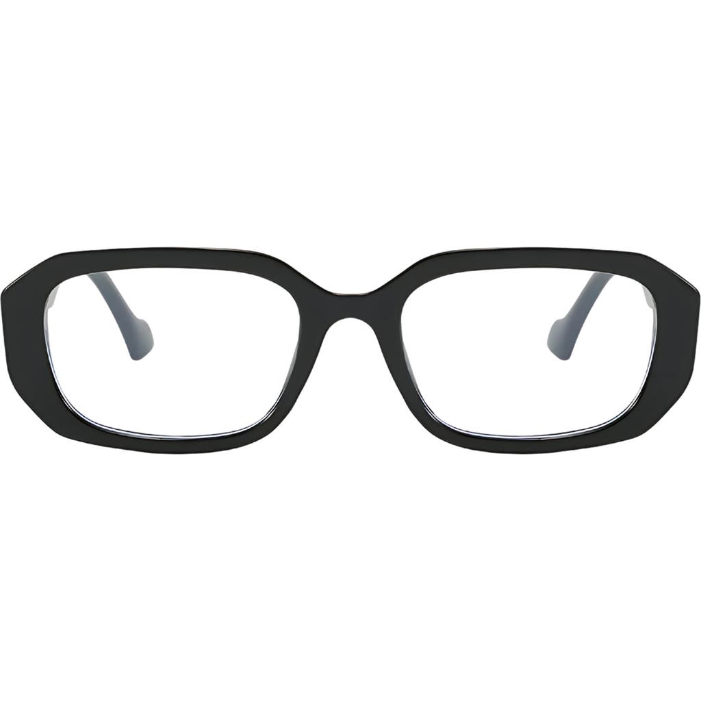 Fifth & Ninth Talon 52mm Square Blue Light Blocking Glasses In Black