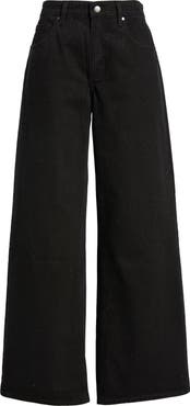 MANGO Libra Embellished Wide Leg Jeans