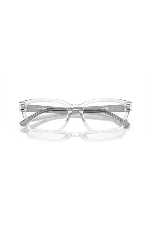 Emporio Armani 55mm Rectangle Optical Glasses In Neutral