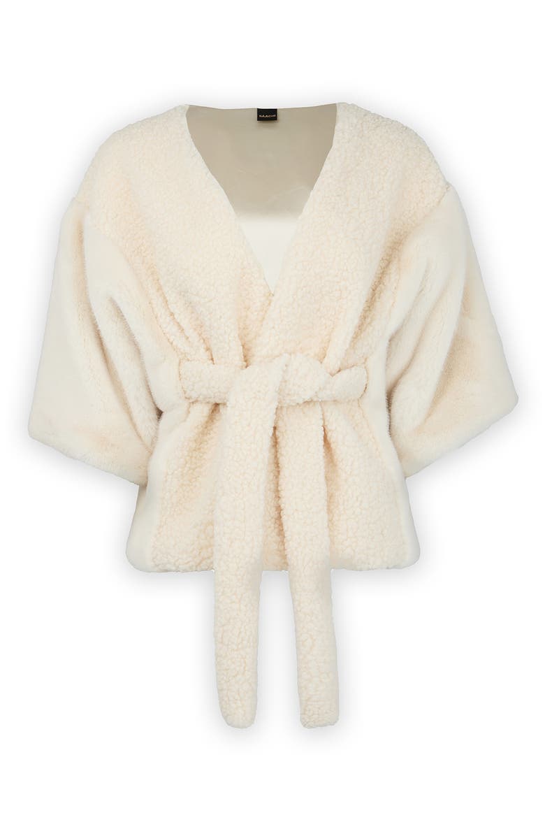 SAACHI Faux Shearling Topper, Main, color, Ivory