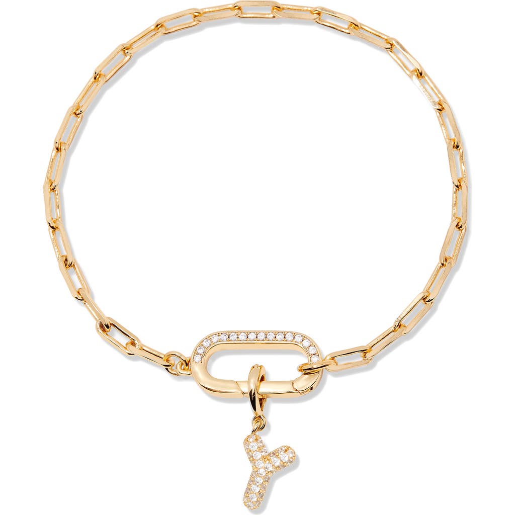 Brook & York Brook And York Petra Initial Charm Bracelet In Gold Y