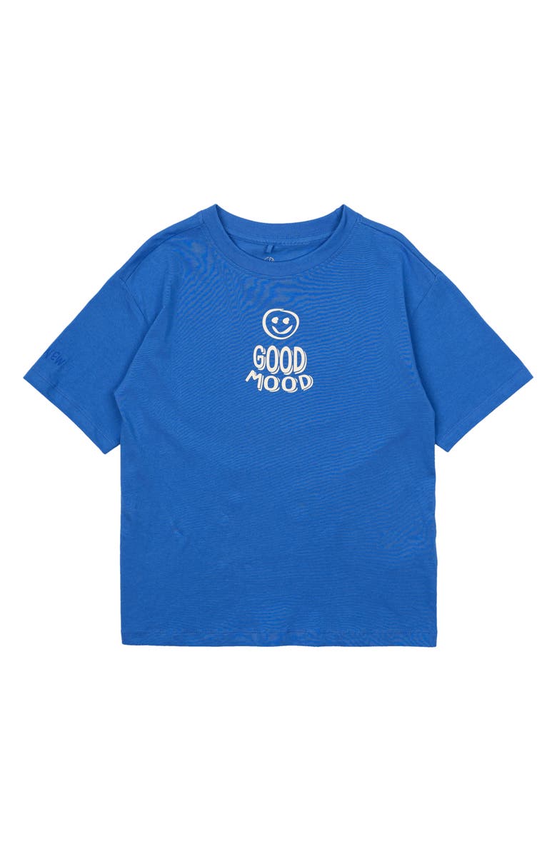 THE NEW Kids' Norwood Oversize Good Mood Organic Cotton Graphic T-Shirt, Main, color, Daphne