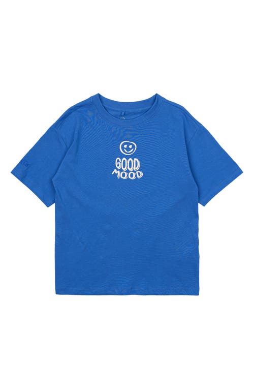 The New Kids' Norwood Oversize Good Mood Organic Cotton Graphic T-shirt In Daphne
