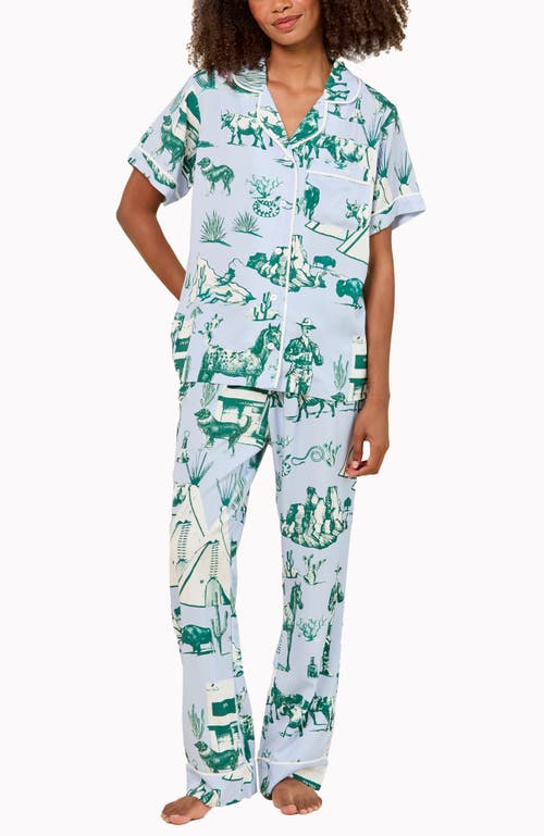 Katie Kime Marfa Toile Pants Set In Blue