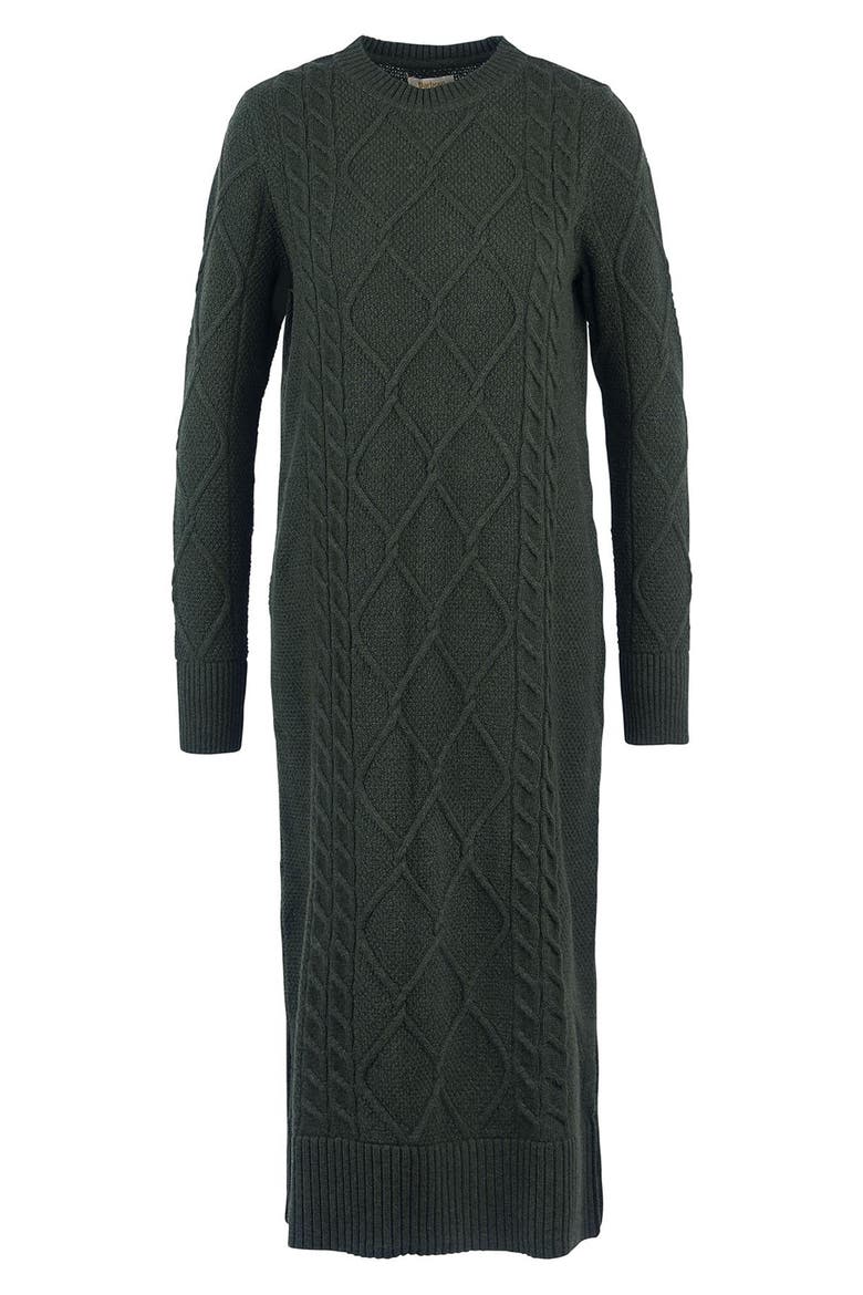 Burne Long Sleeve Wool Blend Sweater Dress, Alternate, color, OLIVE