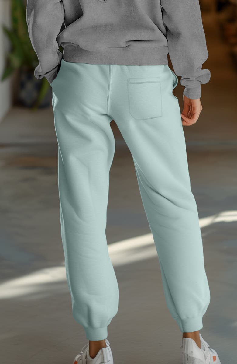Dalix Womens Butterfly Midweight Fleece Jogger Pant, Alternate, color, Sea Foam