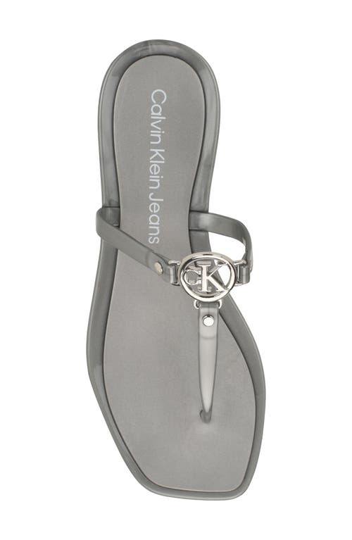 Calvin Klein Edhen Flip Flop In Silver