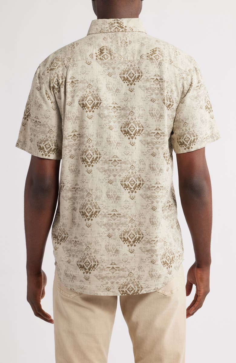 Pendleton Dawson Linen Blend Button-Up Shirt, Alternate, color, Agate Beach Olive