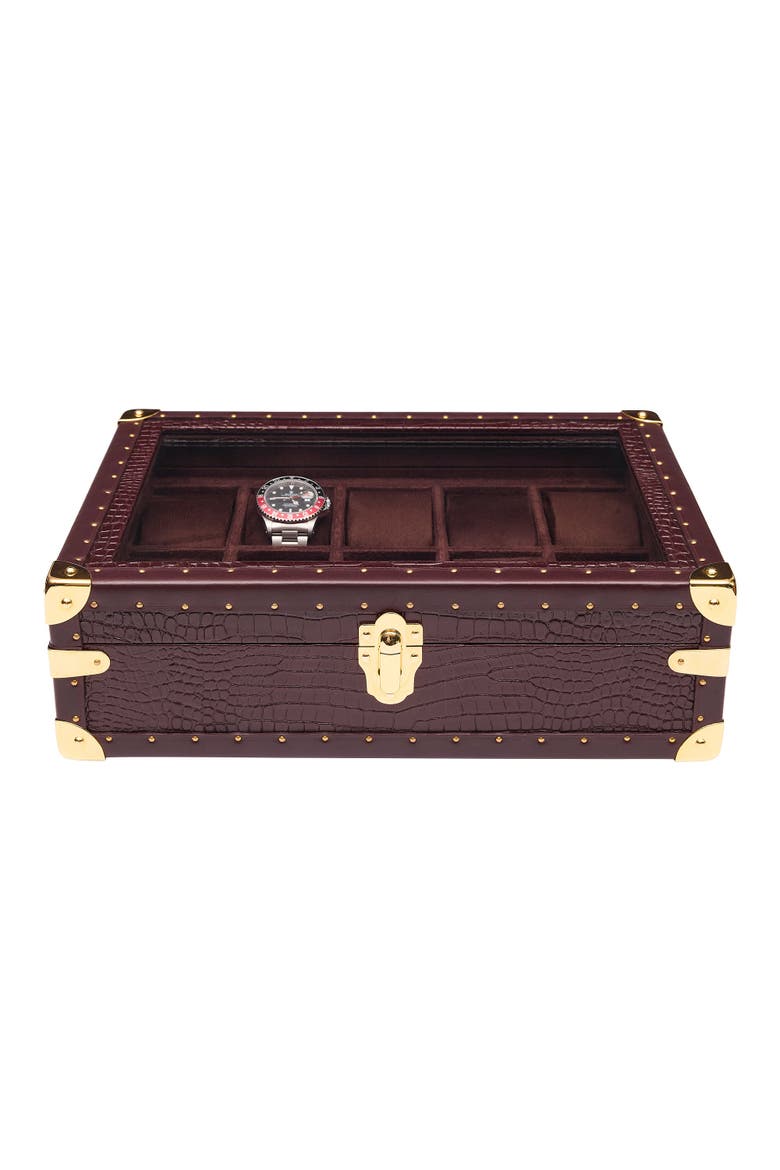Brompton Optic Ten Watch Box, Alternate, color, Brown