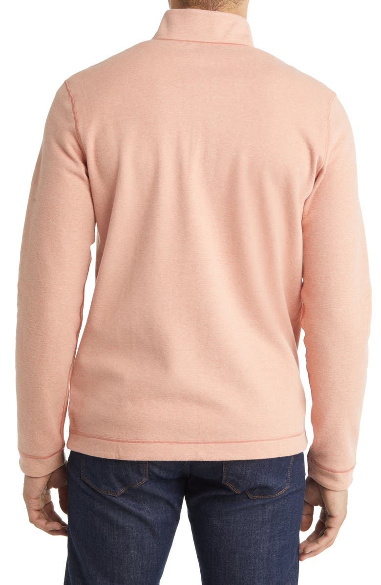 Johnston & Murphy Men's Reversible Quarter Zip Pullover, Alternate, color, Orange/ Light Blue