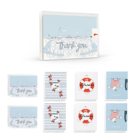 Salty Thanks Greeting Card Pack Assorted Set (8 ct.)
