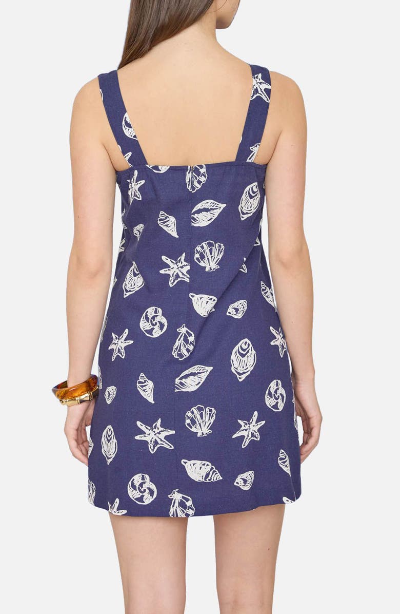 Blu Pepper Shell Print Minidress, Alternate, color, Navy