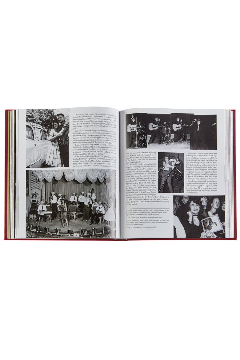 Country Music Leather Coffee Table Book, Alternate, color, Red