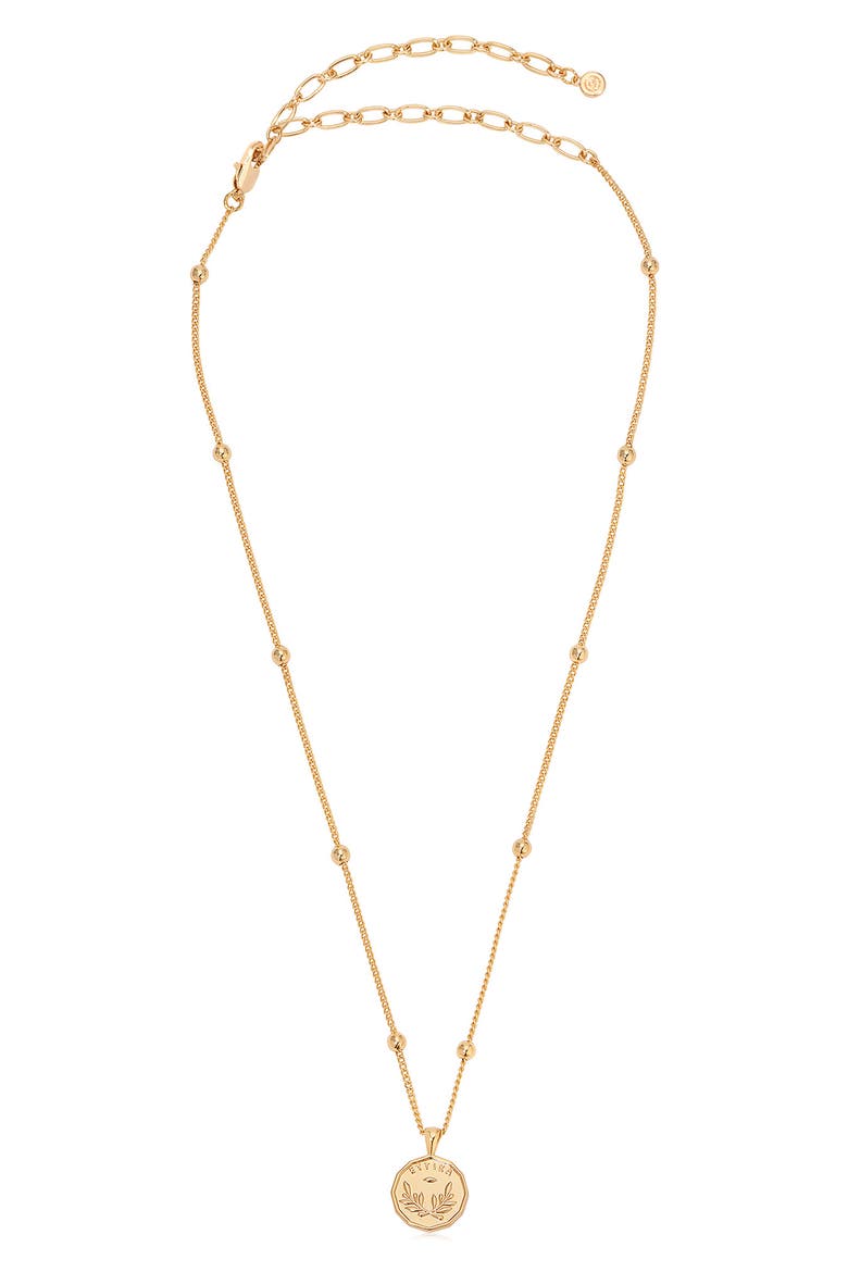 Set of 3 Coin Pendant Necklaces, Alternate, color, GOLD