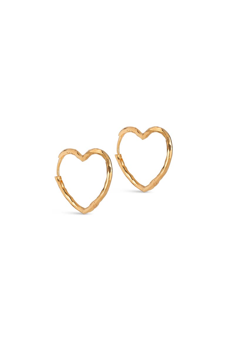 Organic Heart Medium Hoops, Main, color, Gold