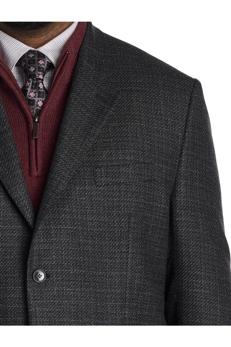 Big & Tall Textured Sport Coat, Alternate, color, BLACK