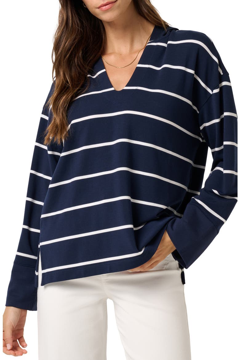 Cloud Terry Hooded Pullover, Main, color, NAVY BLAZER MULTI