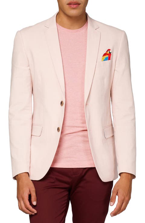 Deluxe Tropical Bird Embroidered Sport Coat