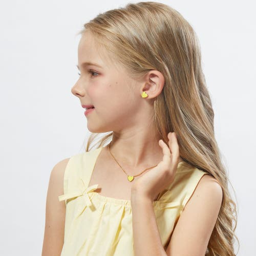 Anna Zuckerman Petit Love Studs In Yellow
