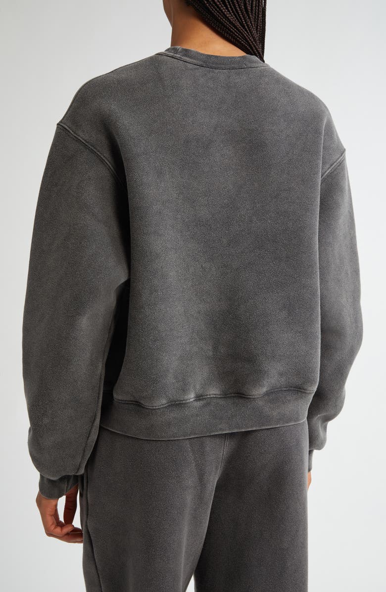 Alexander Wang Logo Graphic Crewneck Sweatshirt, Alternate, color,