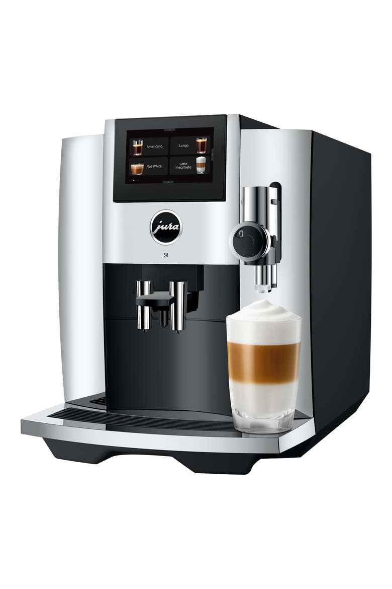 S8 Chrome Automatic Espresso Machine, Alternate, color, CHROME
