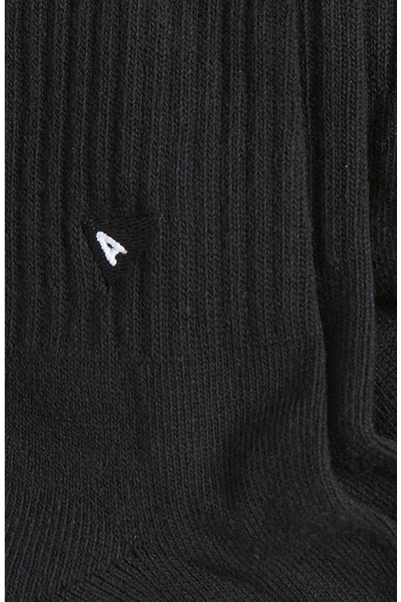 3-Pack Quarter Crew Socks, Alternate, color, BLACK