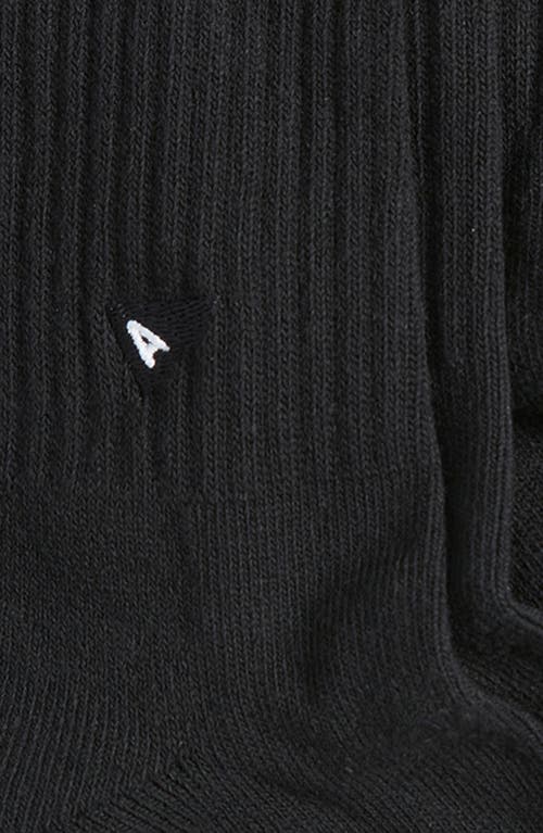 Arvin Goods 3-pack Quarter Crew Socks In Black