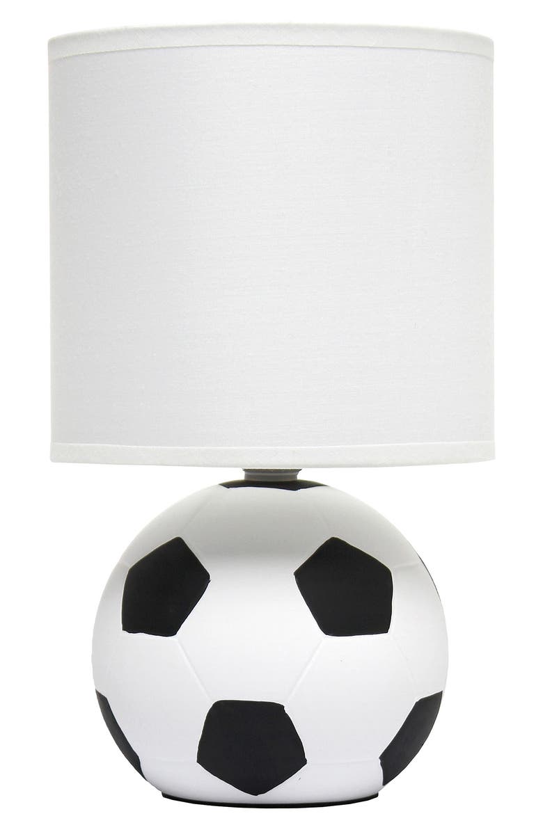 LALIA HOME Soccer Table Lamp, Main, color, White/Black