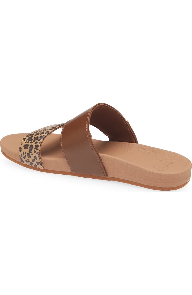 Reef Kaia Slide Sandal, Alternate, color, Brown Leopard