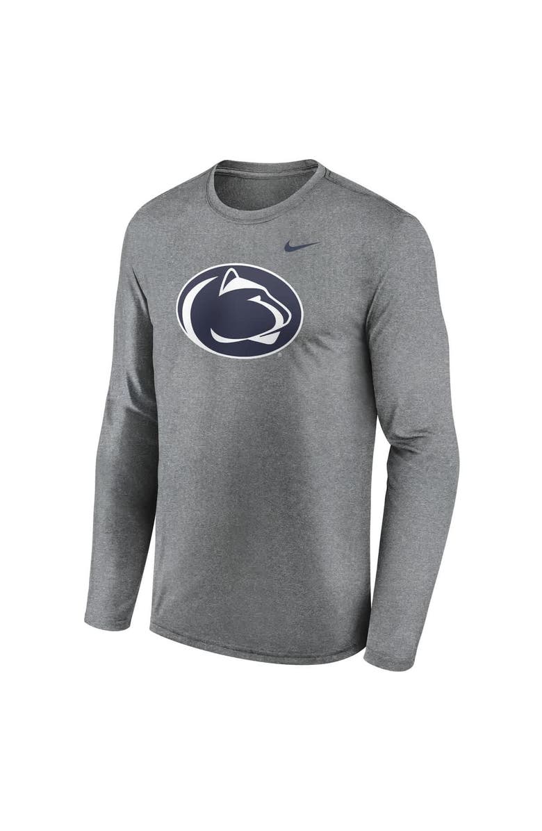 Nike Men's Nike Heather Gray Penn State Nittany Lions Primetime Primary Legend Long Sleeve T-Shirt, Alternate, color, 