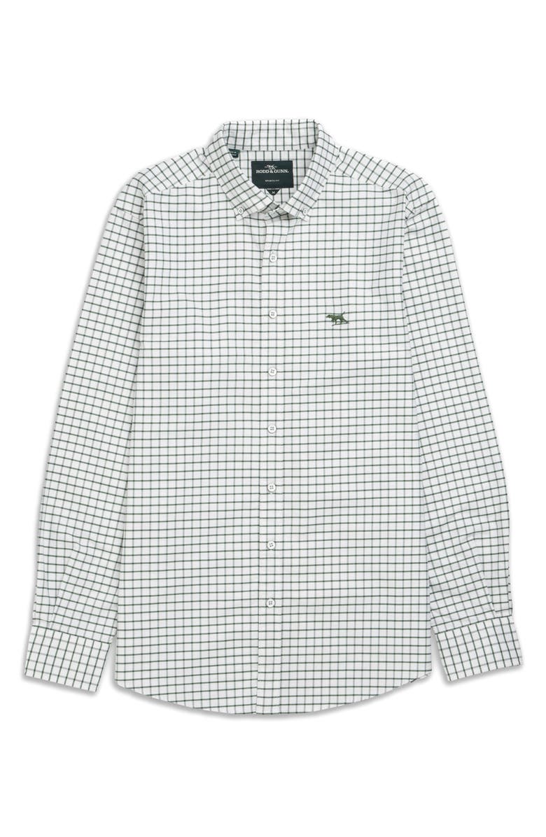 Rodd & Gunn Gunn Check Oxford Button-Down Shirt, Alternate, color, Olive
