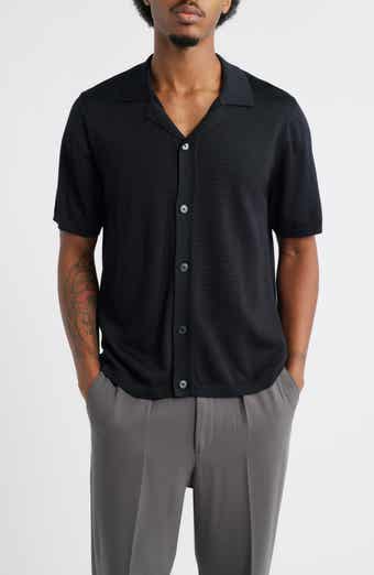 Camp Short Sleeve Button Up Sweater