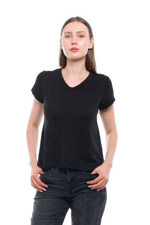 V-Neck Short Sleeve Baby Tee