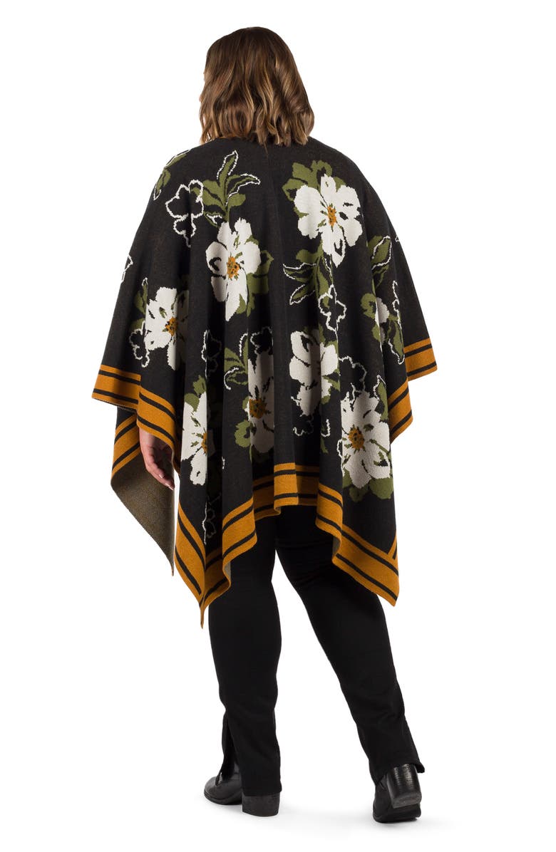 Patricia Nash Marigold Harvest Ruana, Alternate, color, Black