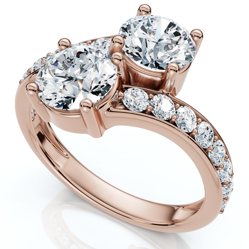 Bliss Diamond 2.40ct Forever Us 2-stone Diamond Ring 14k Gold Lab Grown Ef/vs In Gold