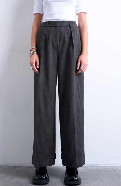 Topshop Pinstripe Tailored Pants