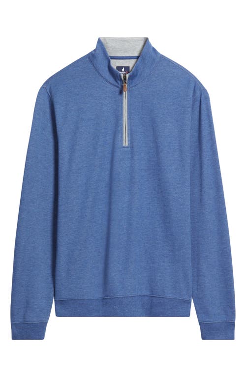 Johnnie-o Sully Quarter Zip Pullover In Blue