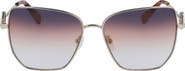 Longchamp 58mm Gradient Rectangular Sunglasses