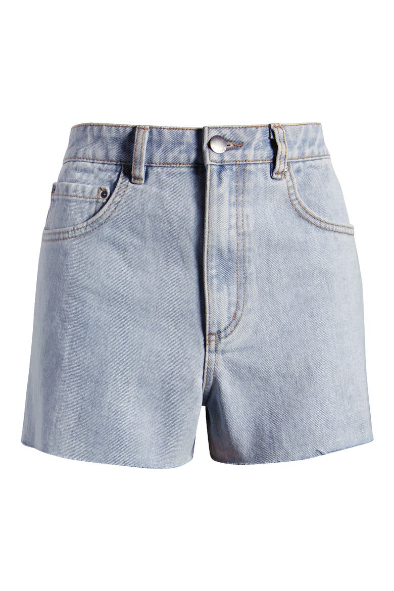 Riley High Waist Cutoff Denim Shorts, Alternate, color, FADED INDIGO FRAY