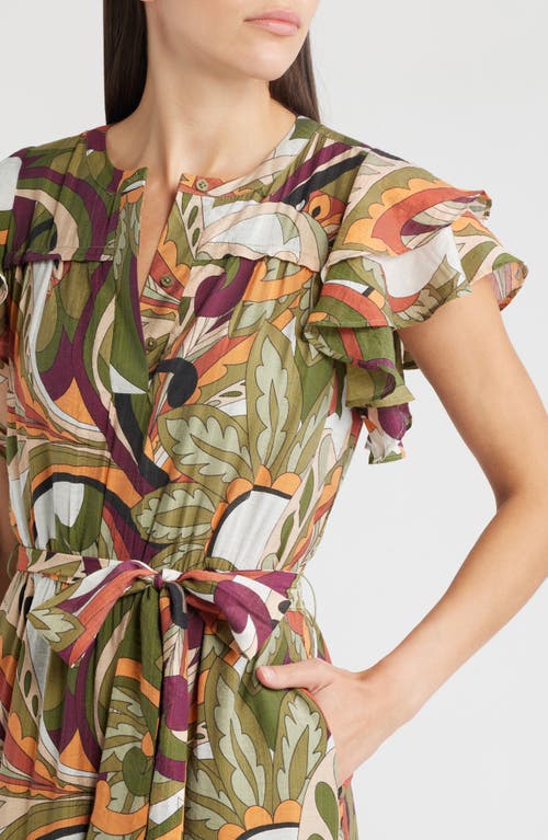 Ciebon Nythia Tie Belt Shirtdress In Multi