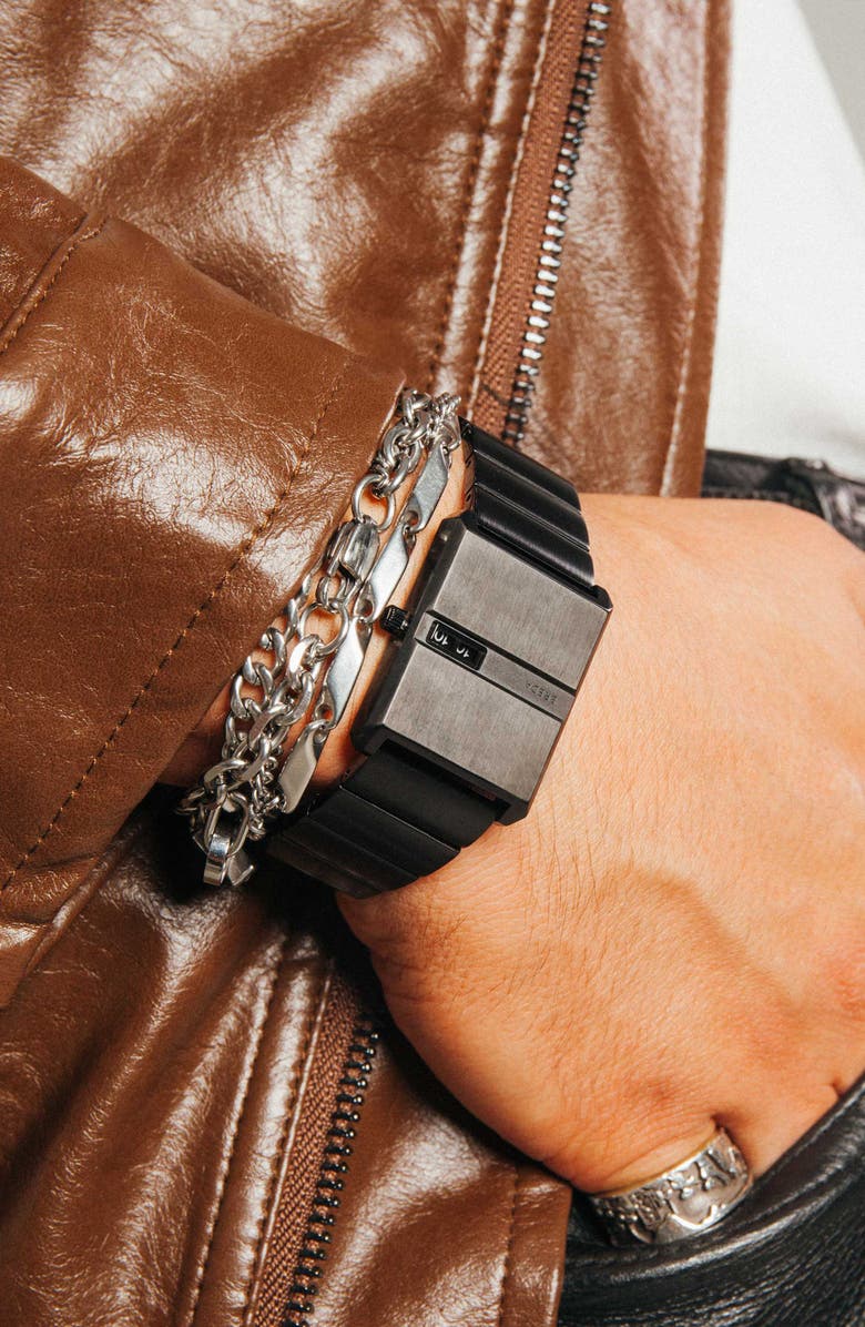 BREDA Pulse Bracelet Watch, 26mm, Alternate, color, Black