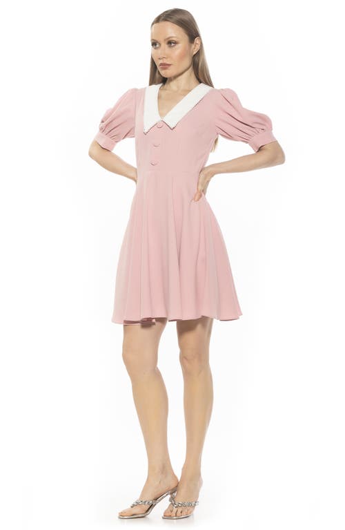 Alexia Admor Carys Puff Sleeve Fit & Flare Dress In Pink