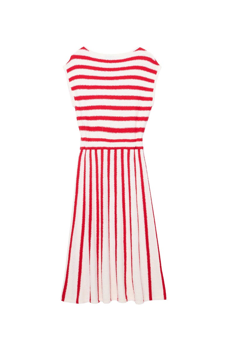 MINT VELVET Striped Knit Midi Dress, Alternate, color, Red